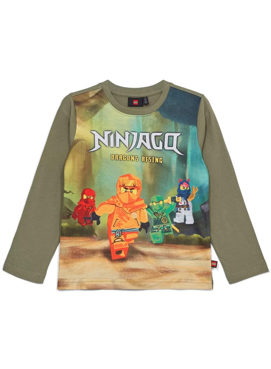 Лонгслив с принтом Ninjago Lego, светло-зеленый — фото 2