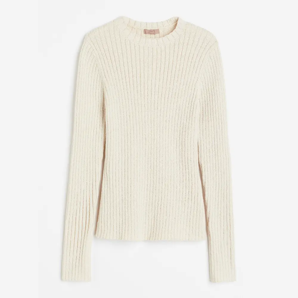 

Джемпер женский H&M Rib-knit, светло-бежевый