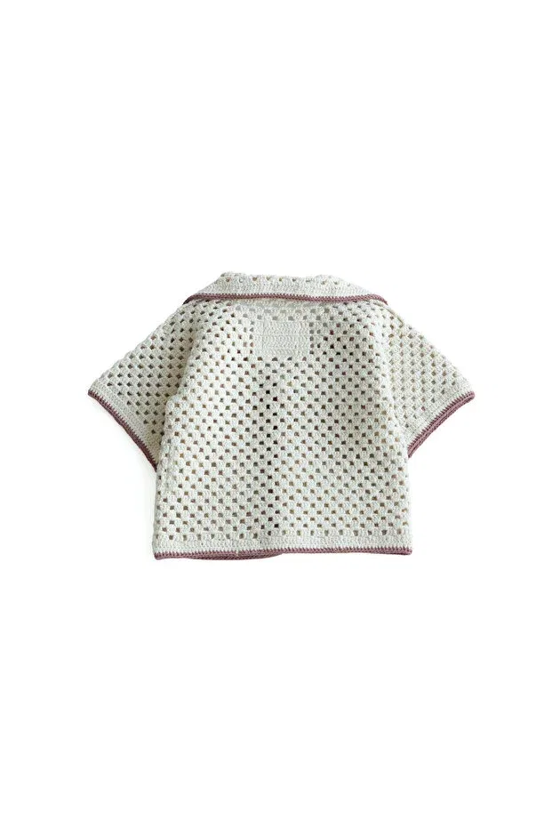 Детская рубашка для мальчиков хлопковая Rainbow Organic Cotton Shirt Bienvenu Baby, Nude Color — фото 3