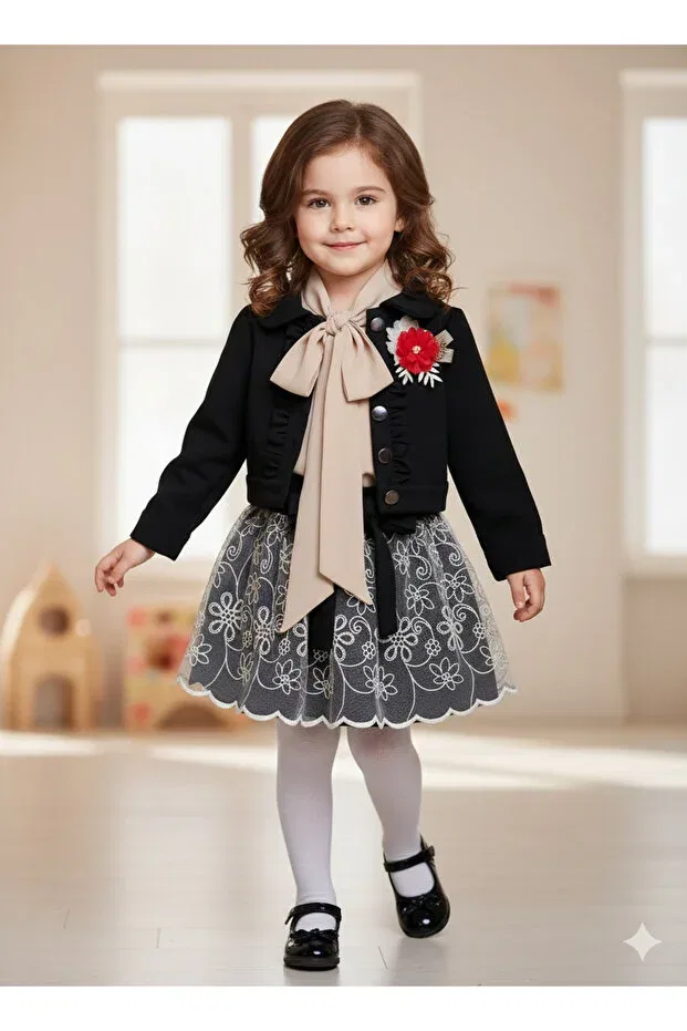 Детский комплект для новорожденных из вискозы Мисс Оликс, Black Miss Olix