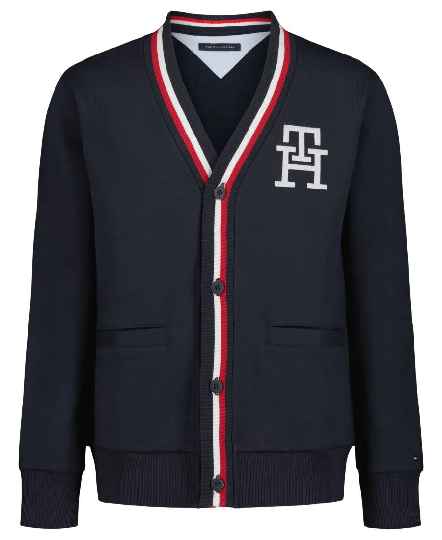 Детский кардиган с V-образным вырезом, размер 8-20, для мальчиков Tommy Hilfiger, темно-синий blazer — фото 4