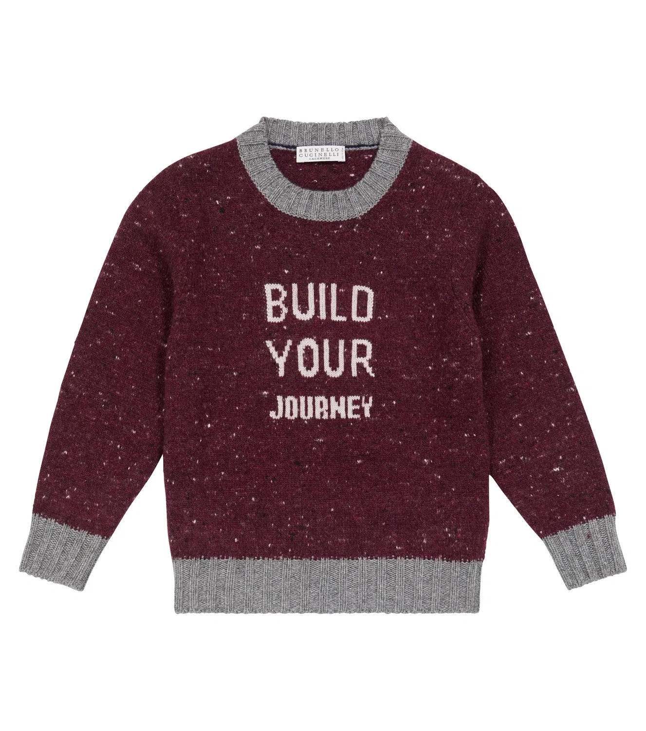 Свитер из шерсти и кашемира Brunello Cucinelli Kids, красный