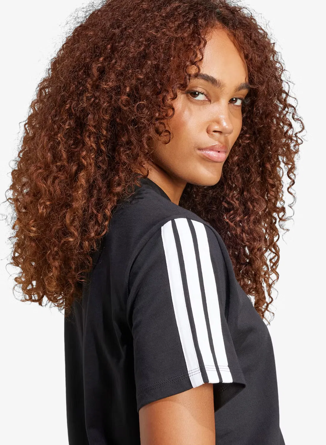Футболка с принтом 3-Stripes Adidas, черный — фото 4