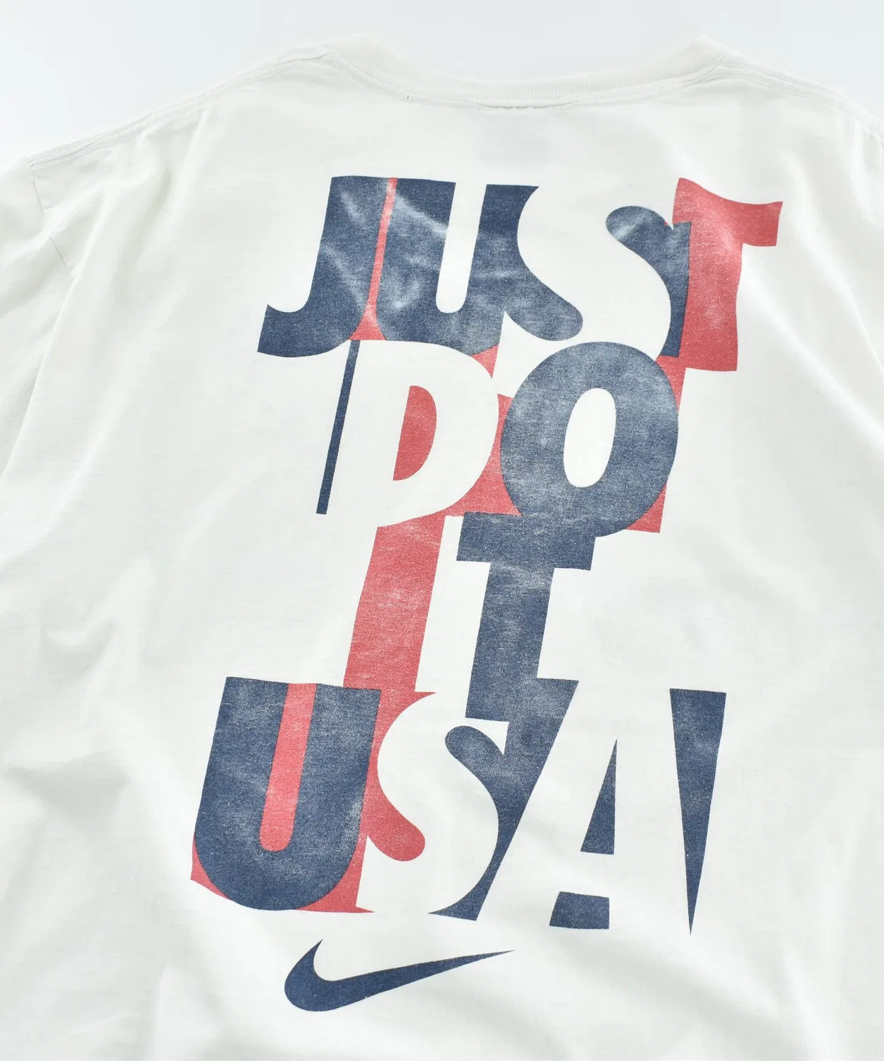 Мужская футболка с принтом JUST DO IT USA NIKE, Белая — фото 2
