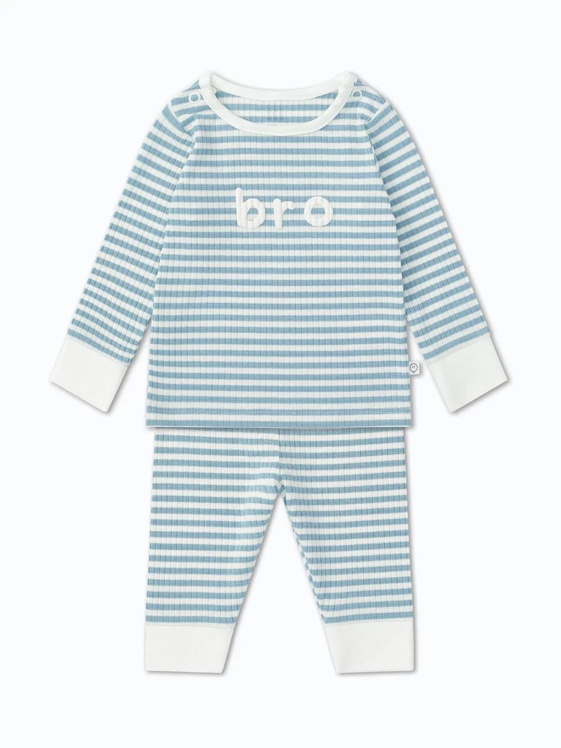 Пижама риб Maternity Mori, синяя — фото 4