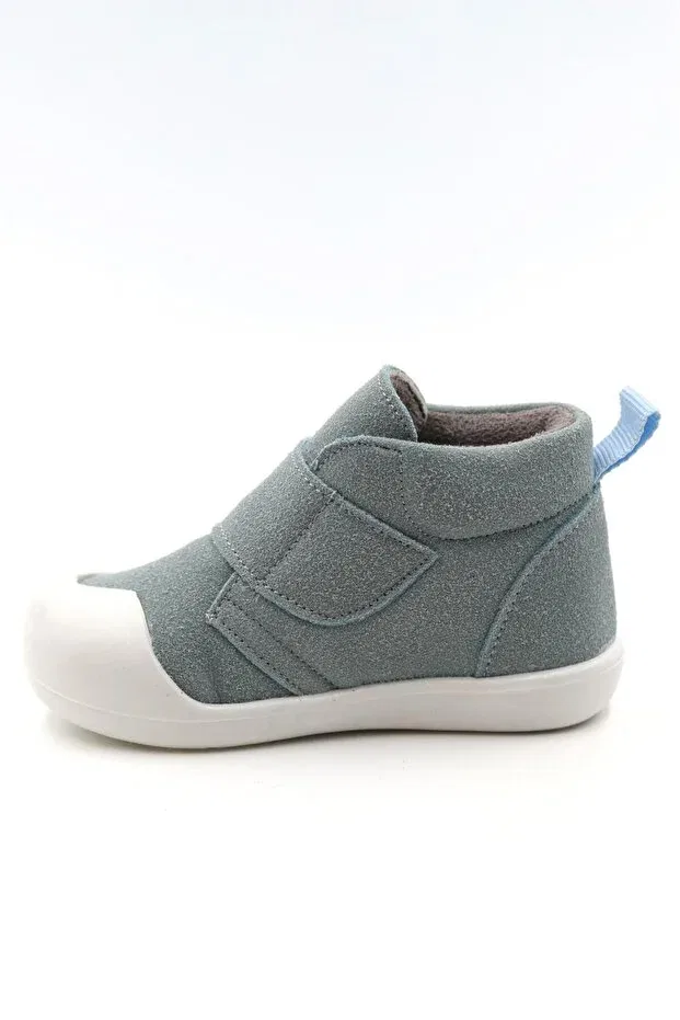 Детские ортопедические ботинки для девочек с липучками Poco First Step Macco Shoes, Blue — фото 4