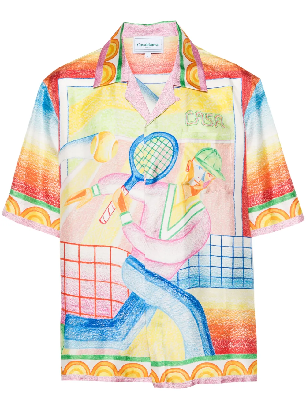 

Шелковая рубашка Crayon Tennis Player CASABLANCA, розовый