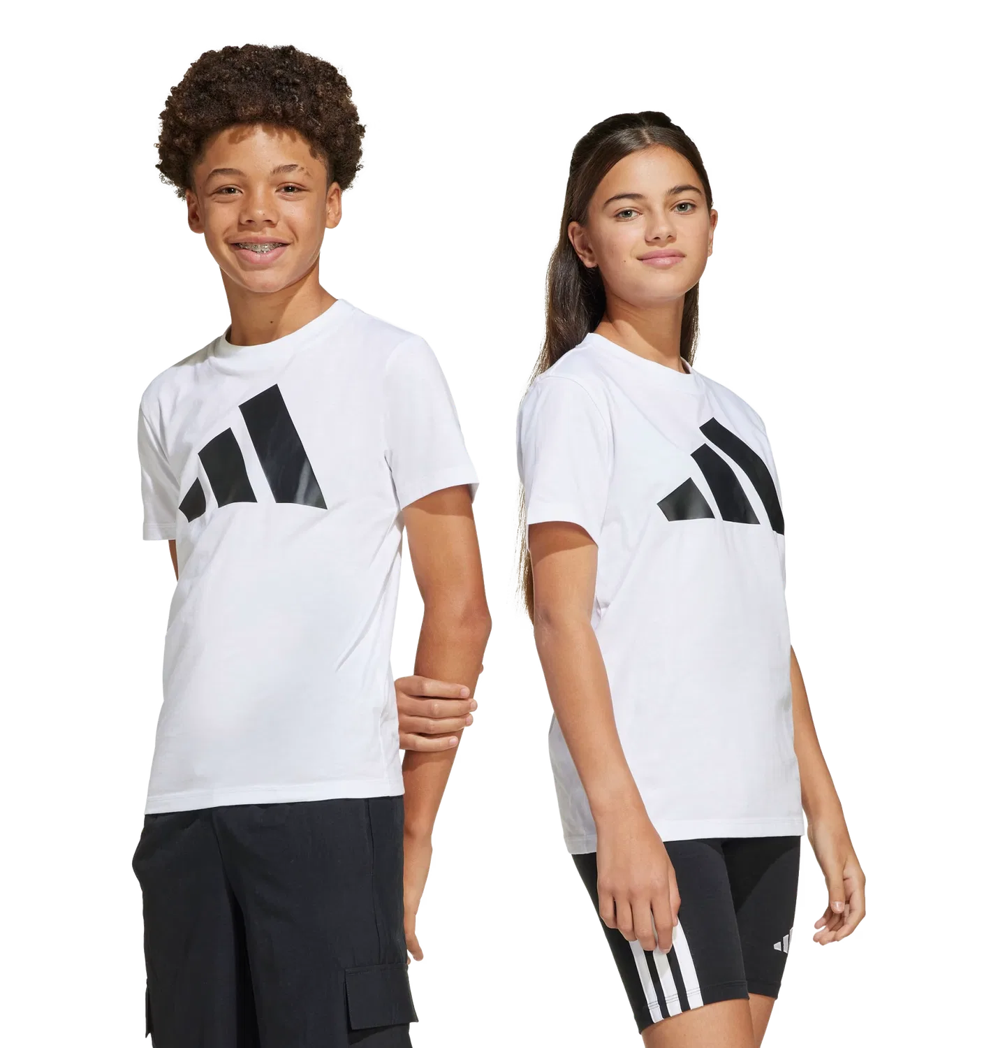 Детская футболка с коротким рукавом Adidas, белый — фото 2