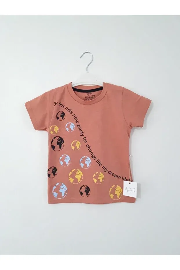 Детская футболка для мальчиков с принтом Boy t-shirt Aycata, Tile