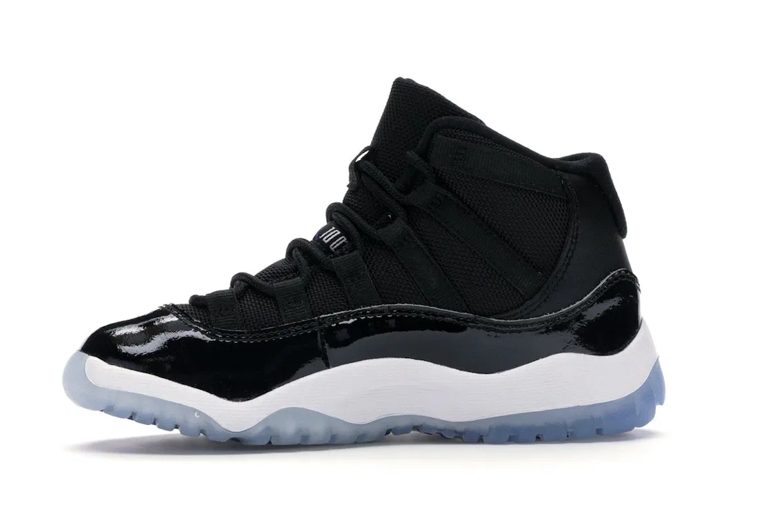 Детские кроссовки с высоким верхом Jordan 11 Retro Space Jam Jordan, Black/Dark Concord-White — фото 3