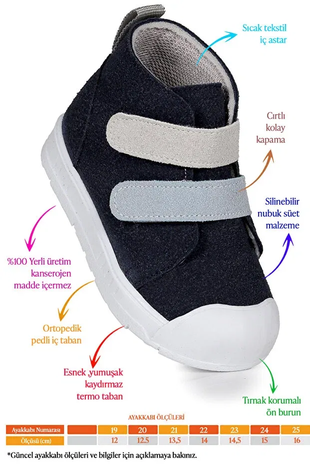 Детские ботинки для девочек на липучке Mufasa first step Kiko Kids, Navy Blue - Gray — фото 2