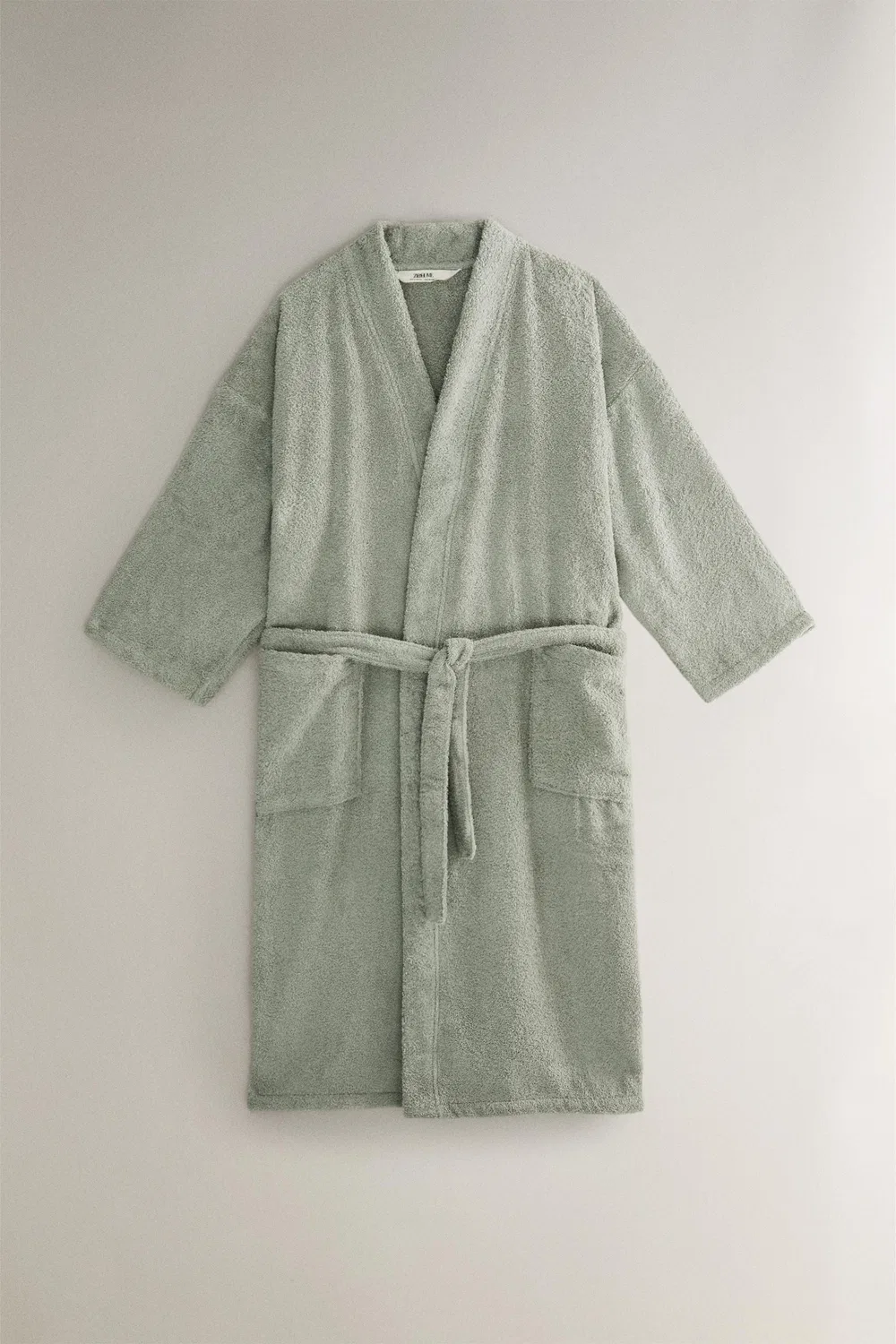 Высококачественный хлопковый банный халат (420 г/м²) ZARA, Blue/Green