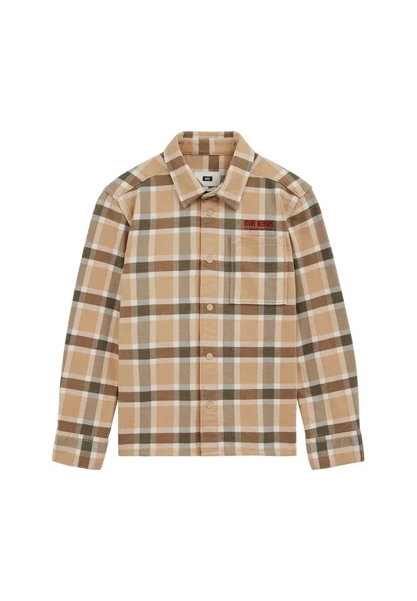 Рубашка в клетку Shirt We Fashion, beige, бежевый — фото 4