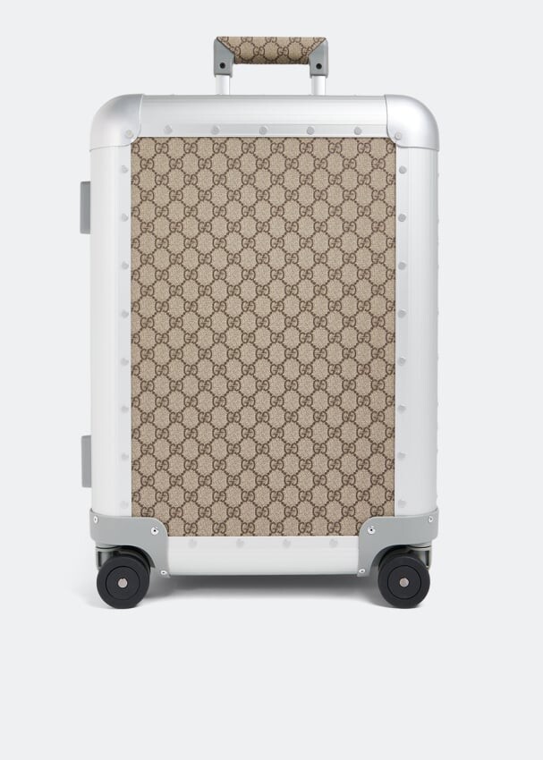 

Сумка GUCCI Aluminum GG cabin trolley, серебряный