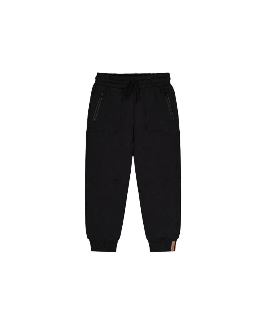 Детские спортивные брюки из флиса с карманами Deux par Deux, Black