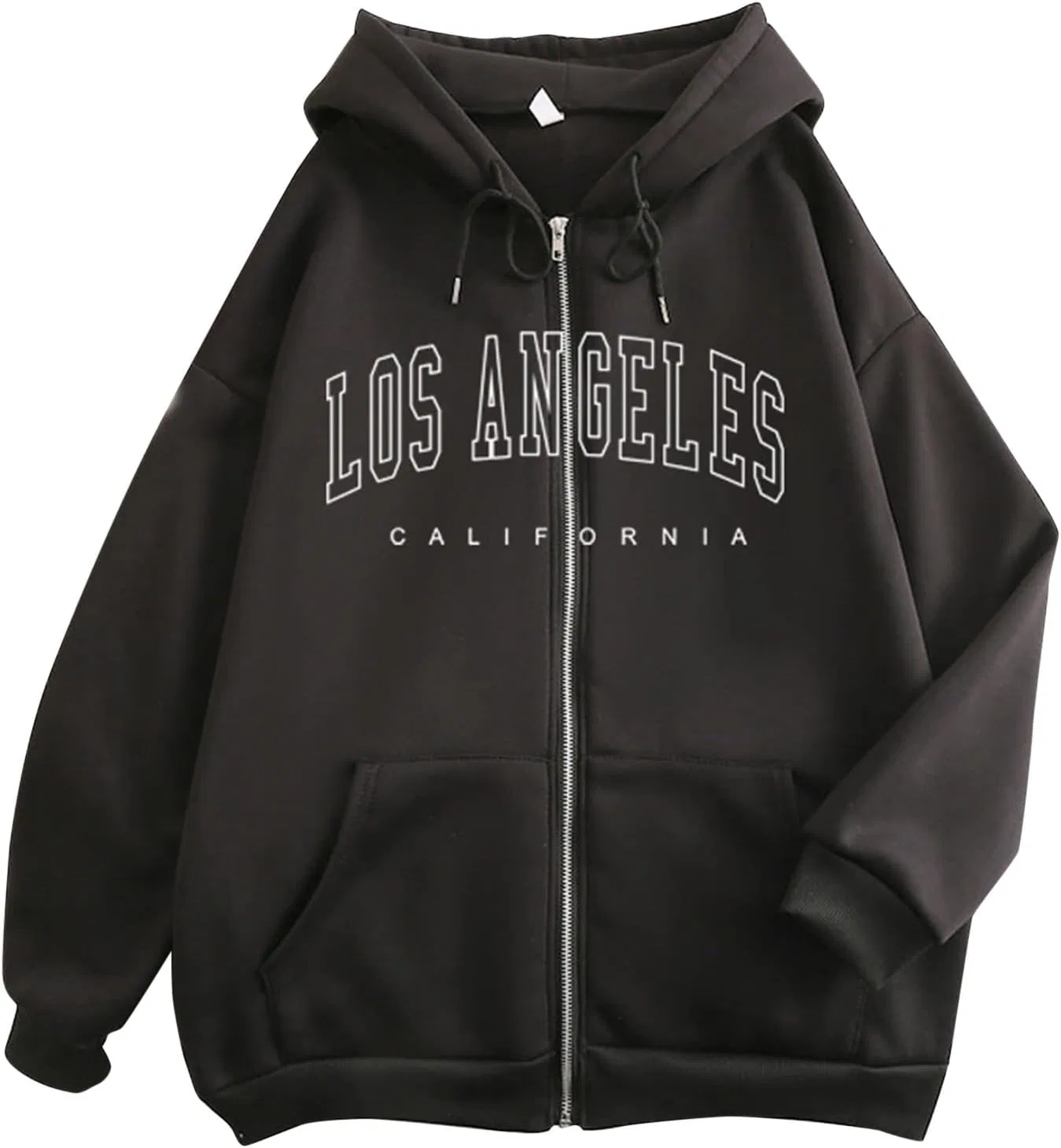 Женское худи с принтом Los Angeles, чёрный