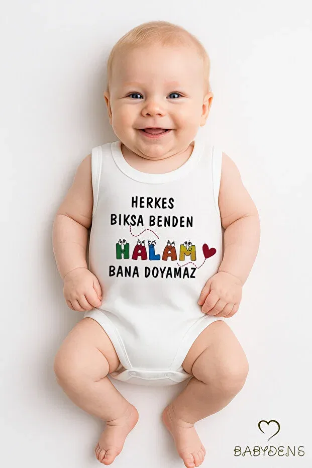 Детское боди для девочек без рукавов Everyone Is Bıksa, I'm Her Aunt Babyden'S, White