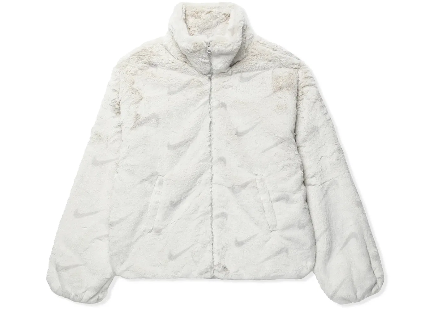 Женская куртка из искусственного меха с принтом Nike Jacket, Light Bone