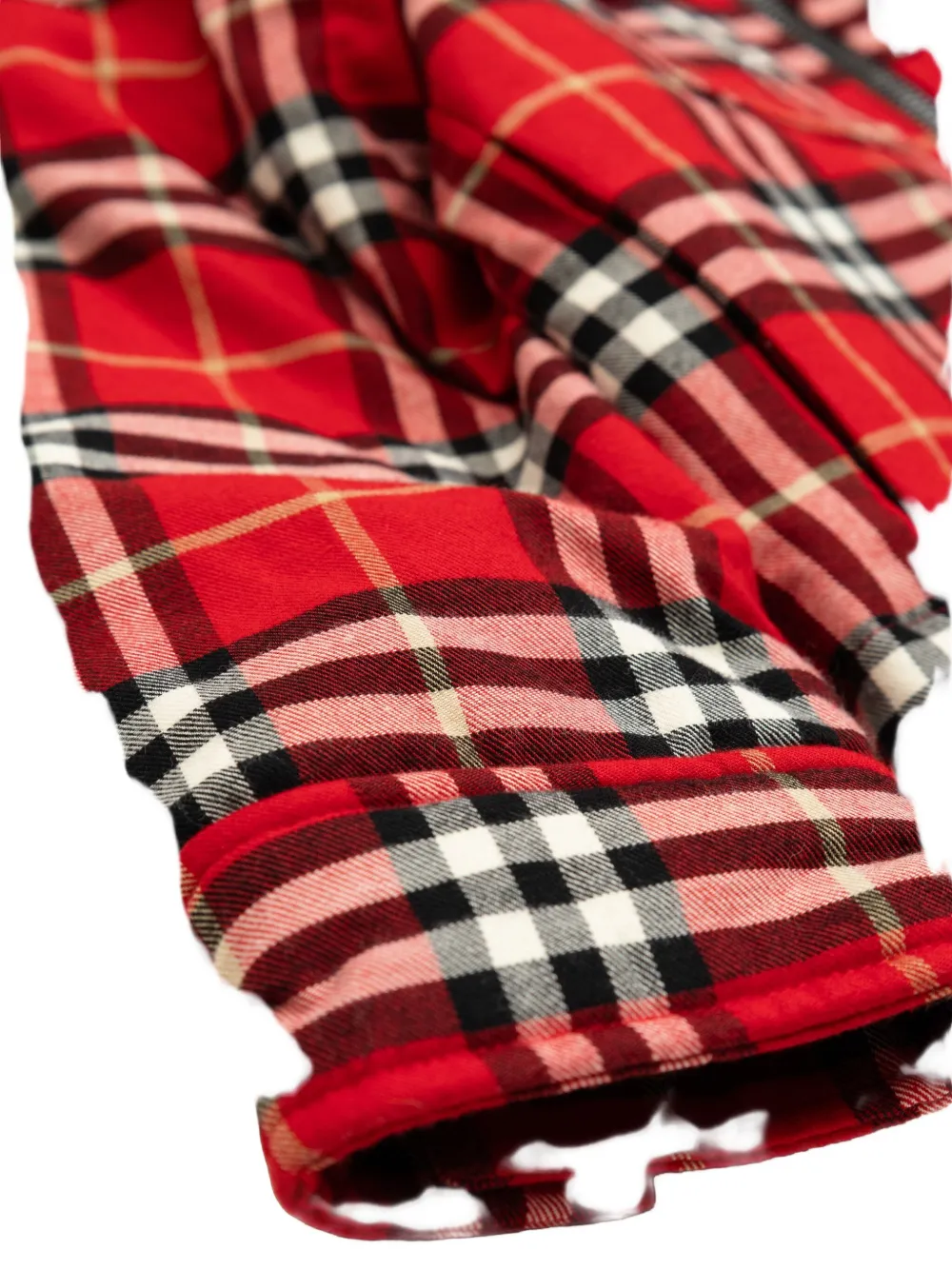Куртка с капюшоном в клетку Burberry Kids, красный — фото 3