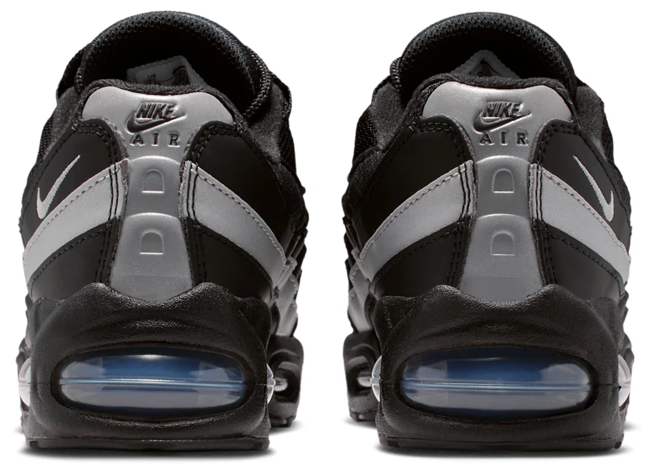 Кроссовки для девочек Air Max 95 Nike, цвет Black/Metallic Silver/White — фото 3