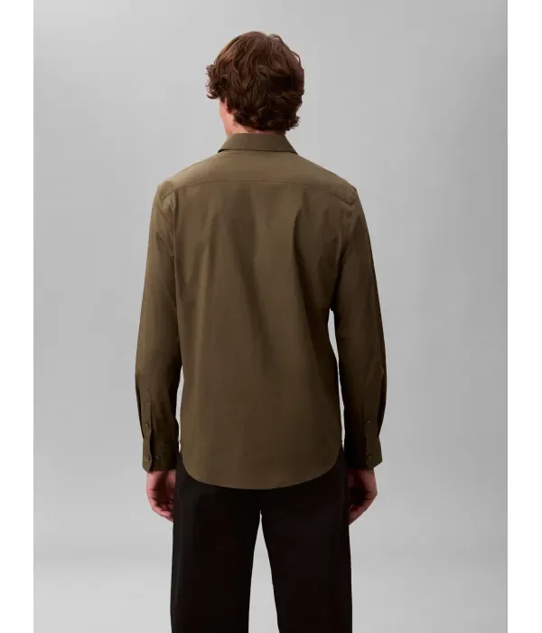 Рубашка classic fit Calvin Klein, оливково-зеленый — фото 3
