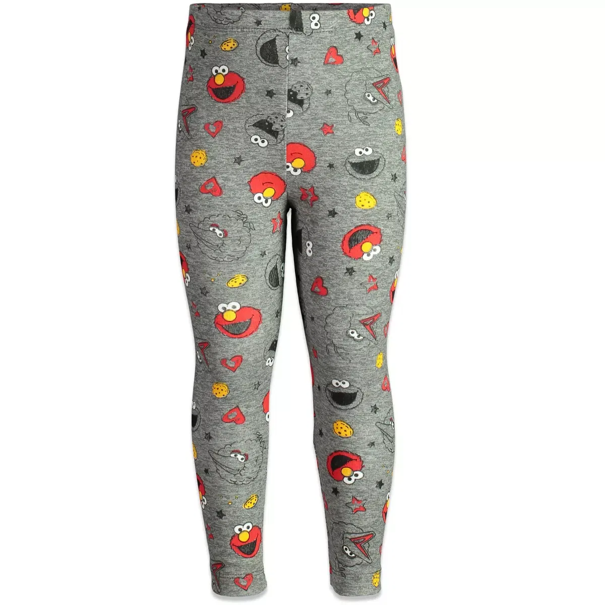 Детский комплект для девочек с принтом Sesame Street Peplum T-Shirt Leggings Outfit Set, Red — фото 4