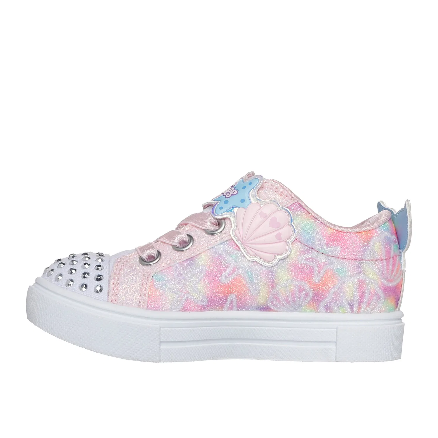 Детские кроссовки с подсветкой Skechers, Light Pink Multi — фото 3
