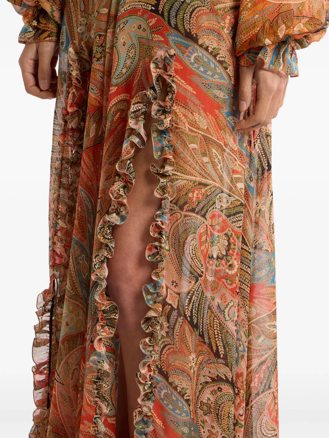Макси-юбка с узором пейсли ETRO, нейтральные — фото 3