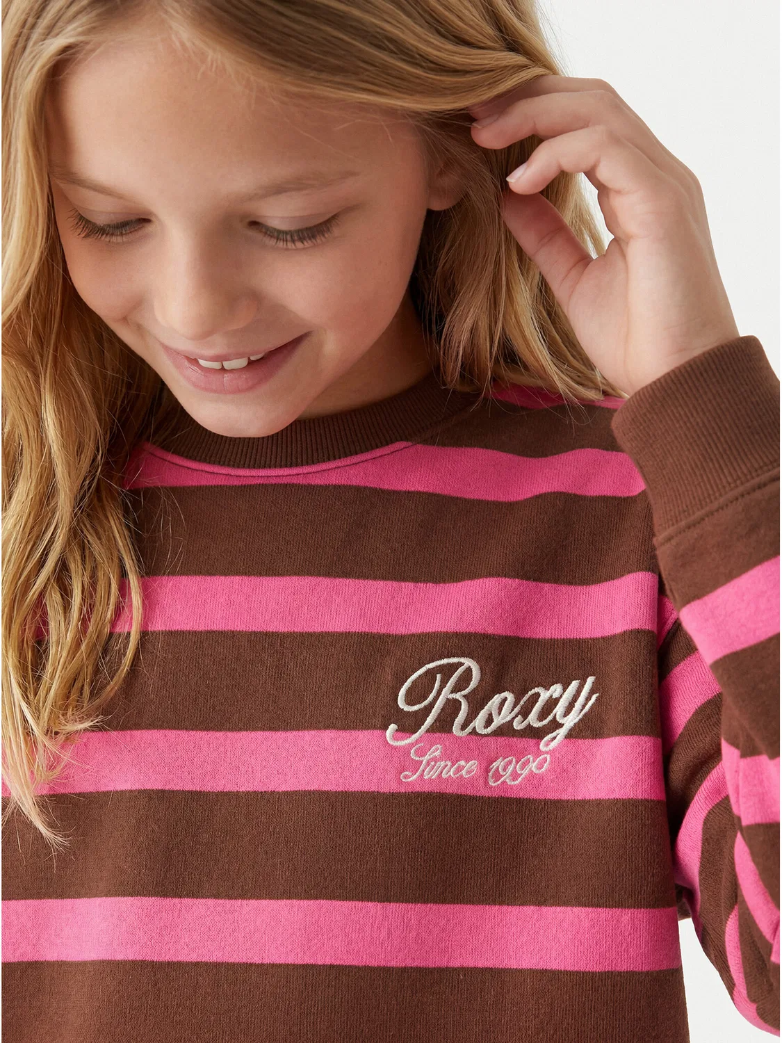 Свитшот свободного кроя для девочки Little Things Roxy, разноцветный — фото 3