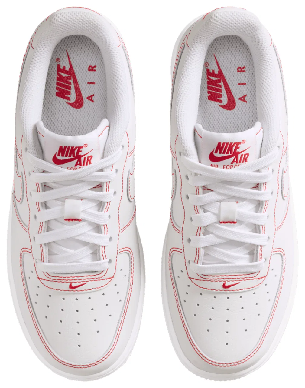 Кроссовки для мальчиков Nike Air Force 1 LV8 1, цвет White/University Red — фото 4