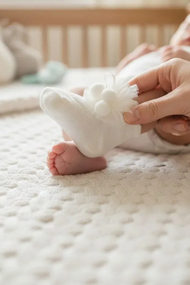 Детские носки для девочек с узором 3 пары Ibrahim Berk, Drawing Ponpon — фото 2