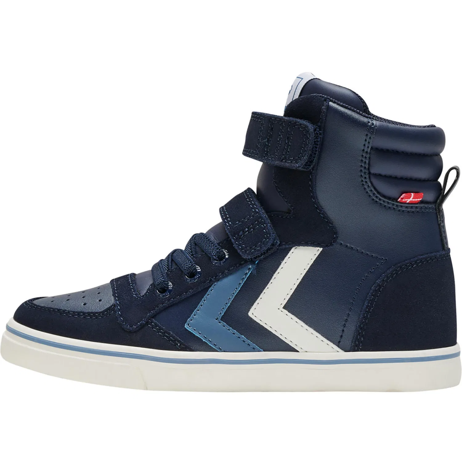 Детские высокие кожаные кроссовки Slimmer Stadil Junior Hummel, Dunkelblau