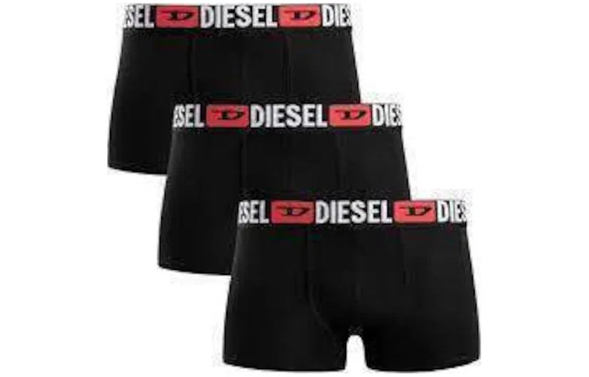 Мужские боксеры с логотипом на поясе, комплект из 3 штук, DIESEL, Black — фото 3