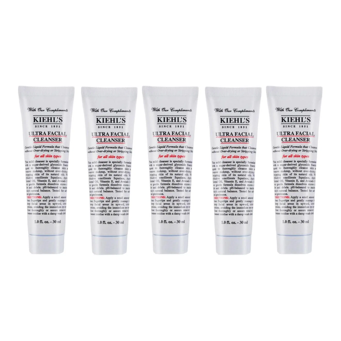 Набор очищающих средств Kiehl's High Moisturizing Facial Cleanser, 30 мл x 3, Kiehl's, White — фото 4