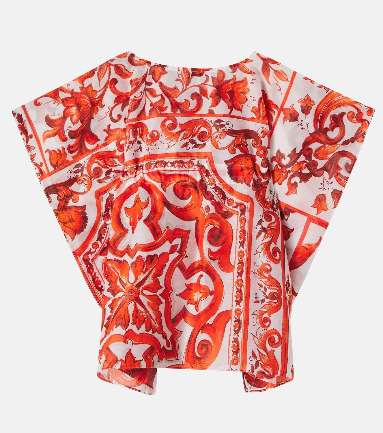 Кафтан хлопковый Mix Maiolica Dolce&Gabbana Kids, оранжевый — фото 2