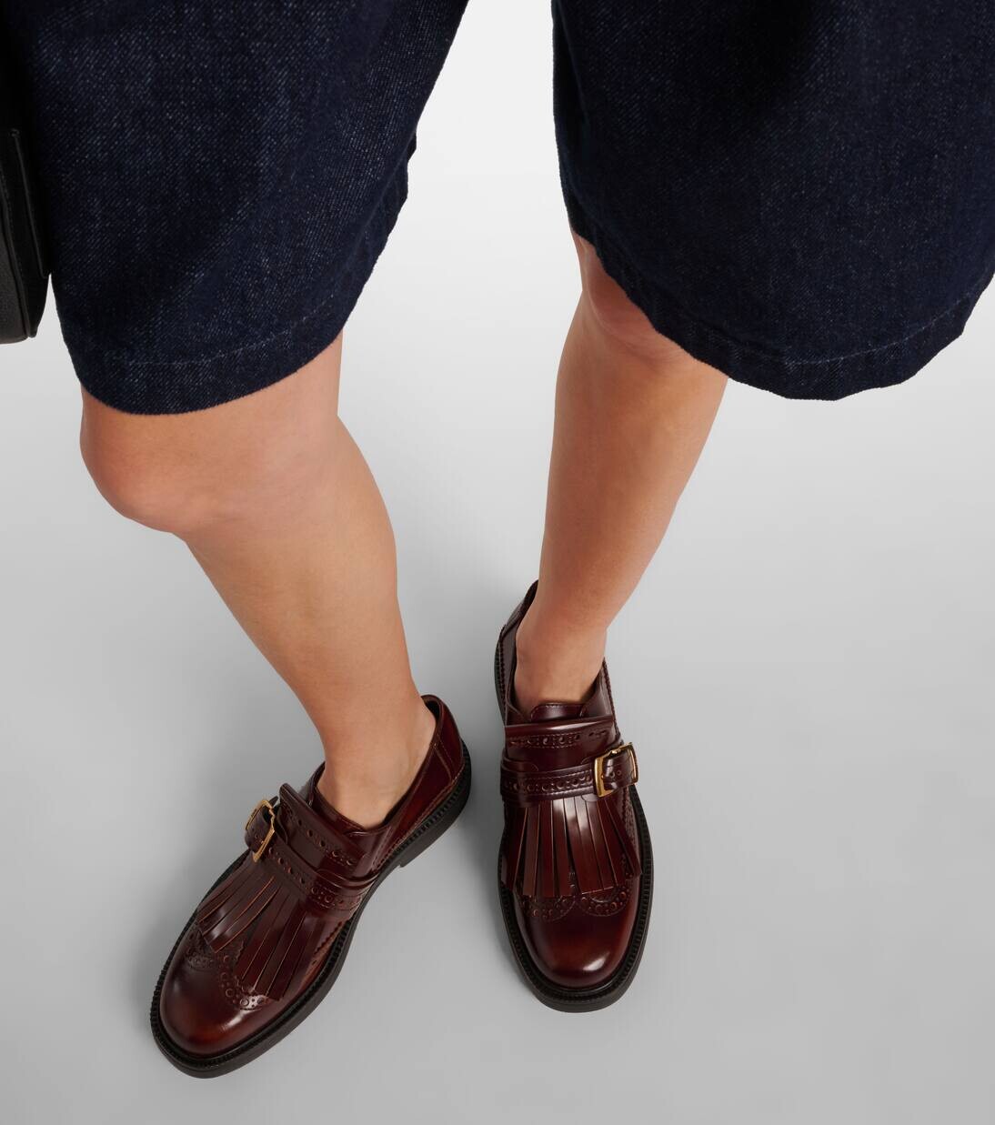 Кожаные туфли-монки с ремешками Tod'S, цвет cuoio scuro — фото 4