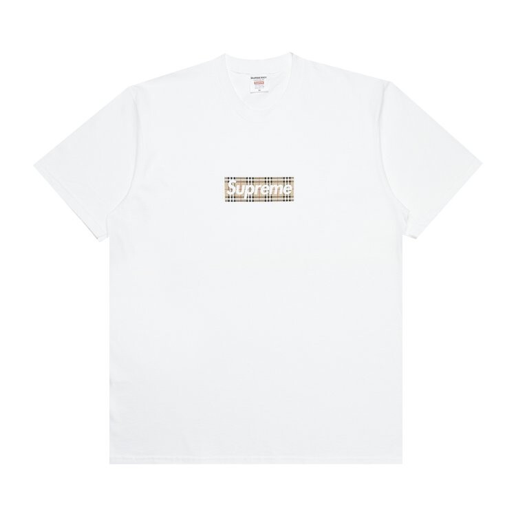 

Футболка Supreme x Burberry Box Logo Tee 'White', белый
