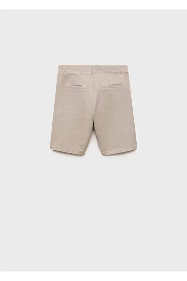 Детские шорты для мальчиков хлопковые Mango Kids, Ice Gray — фото 3
