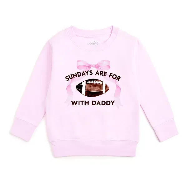 Детская толстовка с принтом Sundays Are For Football Sweet Wink, Ballet Pink