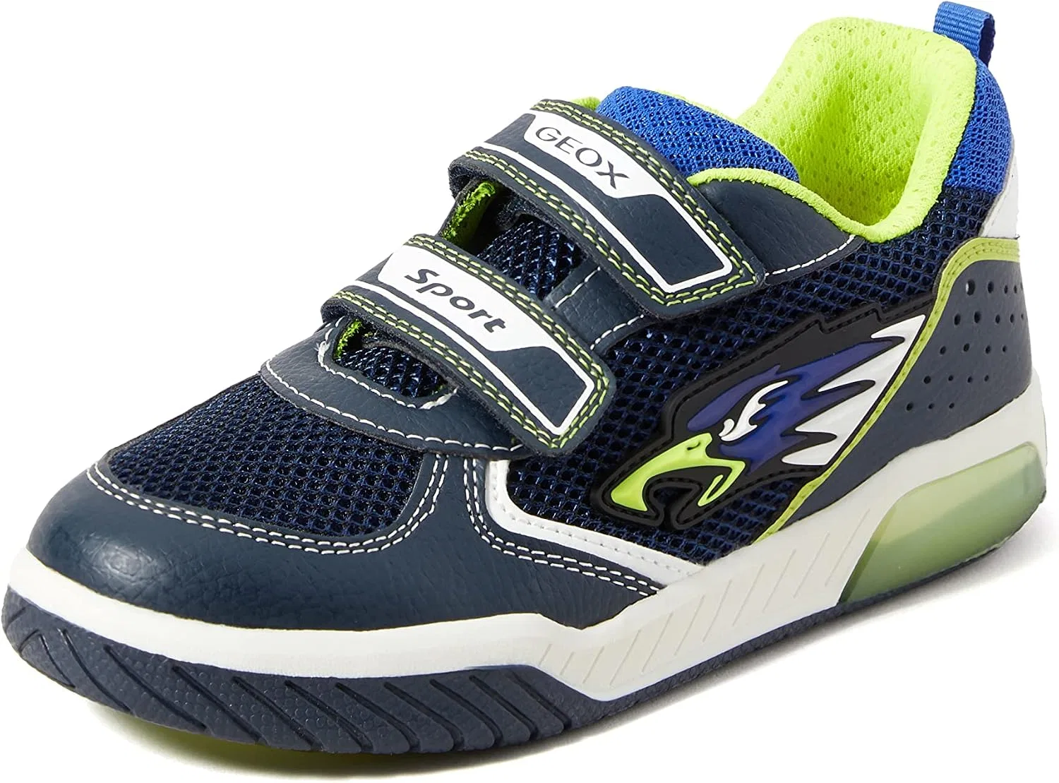 Детские кроссовки для мальчиков Inek 14 Geox, Navy/Lime