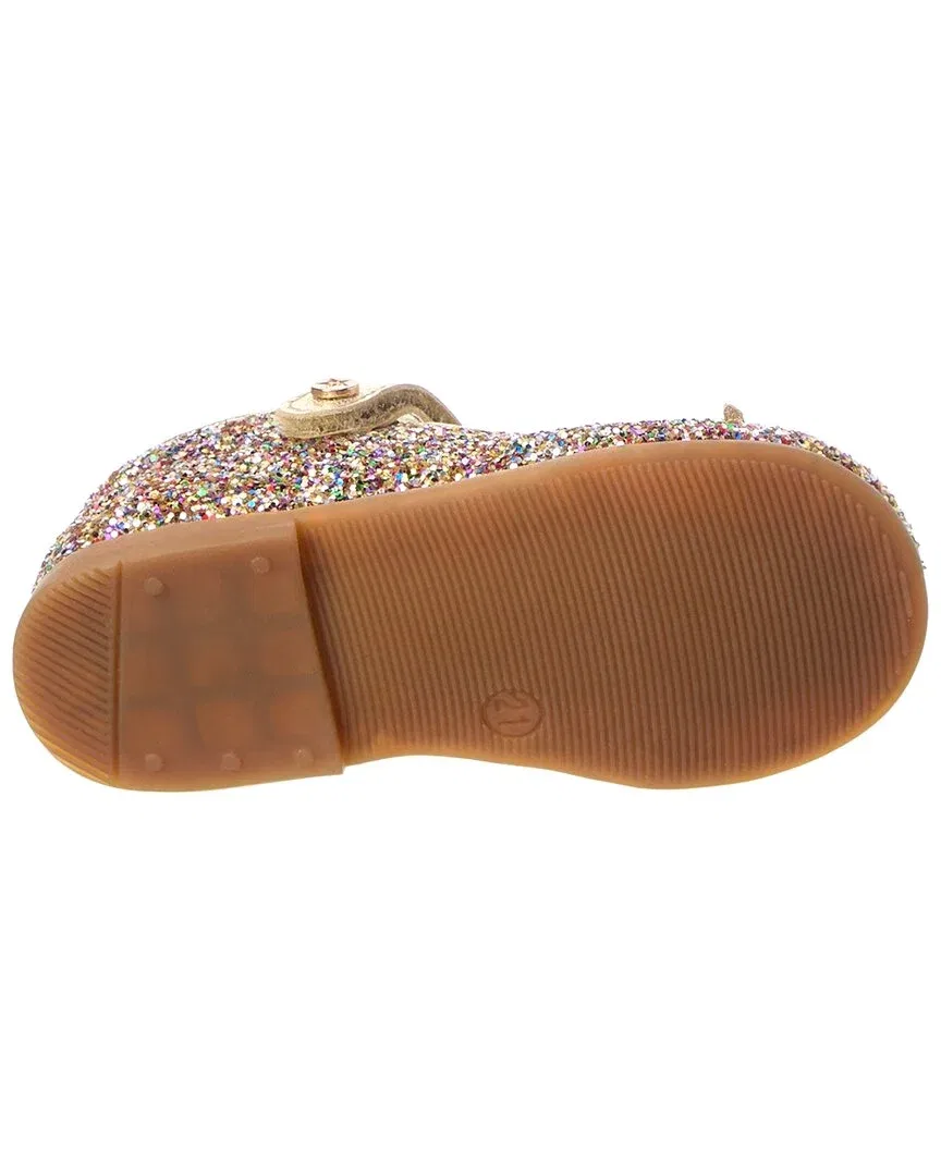Детские балетки для девочек на липучке Naturino Leather Ballet Flat, коричневый — фото 4