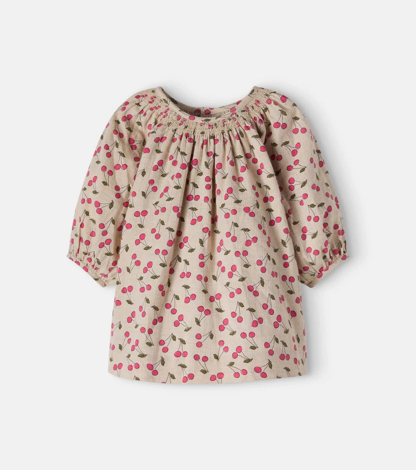 Нарядное платье с принтом Baby Muce Bonpoint, бежевый