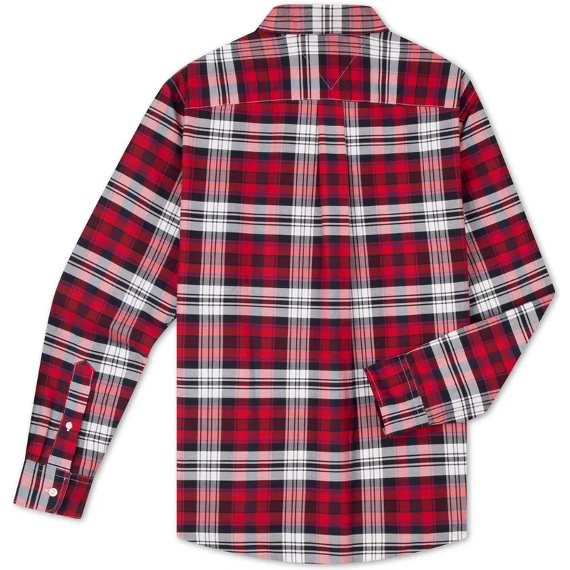 Мужская рубашка с воротником Red and White Checkered Tommy Hilfiger, Red and White Checkered — фото 3