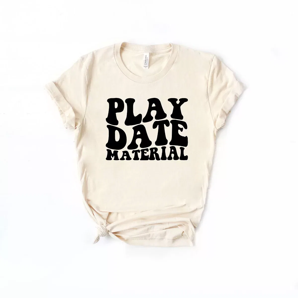 Детская футболка с коротким рукавом Play Date Material The Juniper Shop, Cream