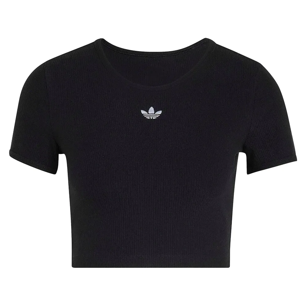 Футболка с коротким рукавом Essentials Rib Adidas Originals, черный — фото 3