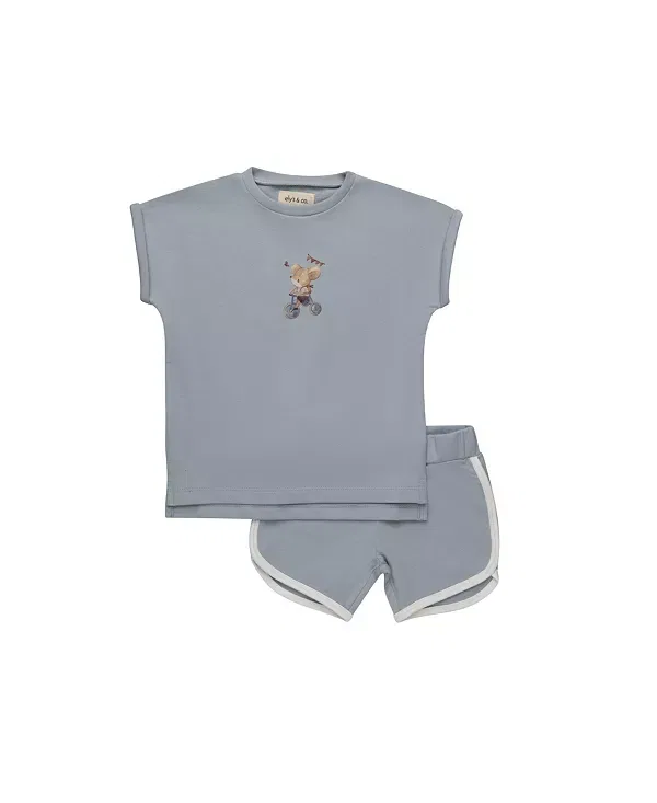 Детский комплект для мальчиков с принтом Playful Mouse Collection Ely'S & Co., синий