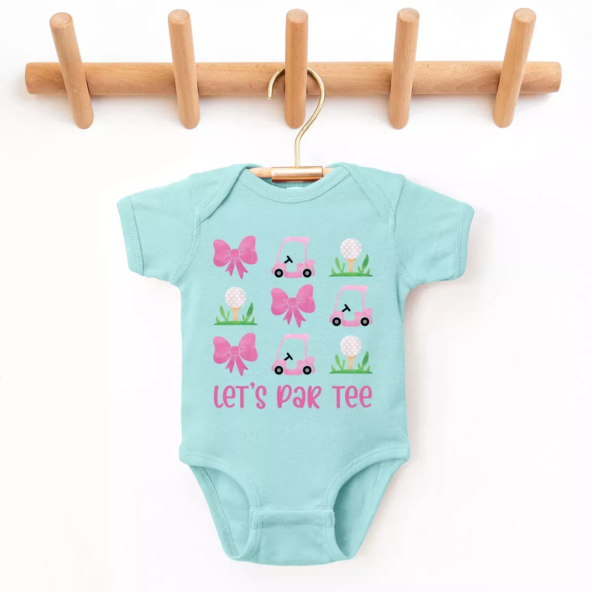 Детский боди с коротким рукавом с принтом Let's Par Tee Coquette The Juniper Shop, Chill