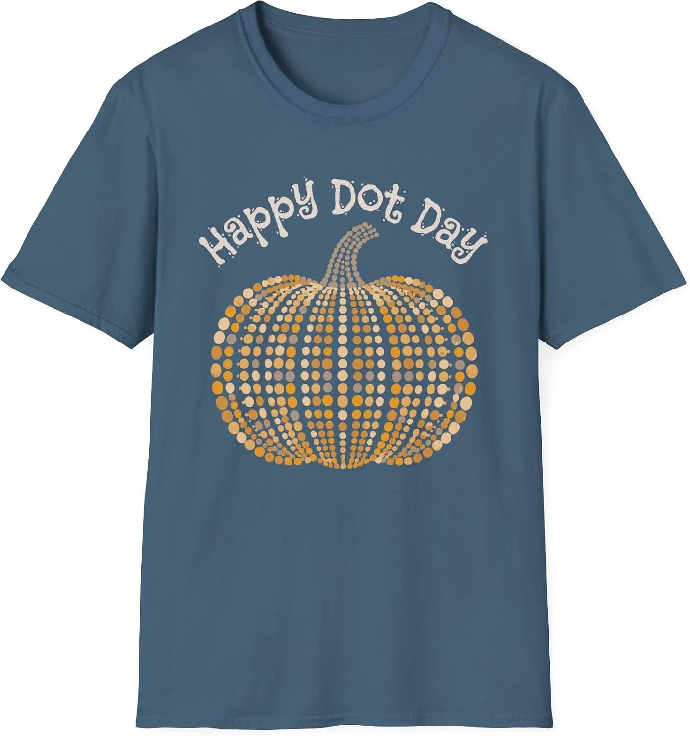 Женская футболка с принтом Dot Day Gildan 64000, Indigo Blue