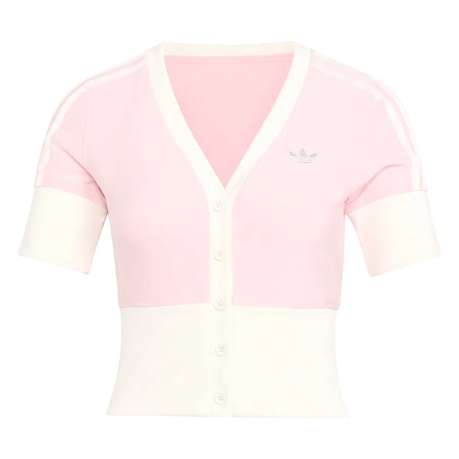 Вязаный кардиган ADIDAS ORIGINALS розового цвета