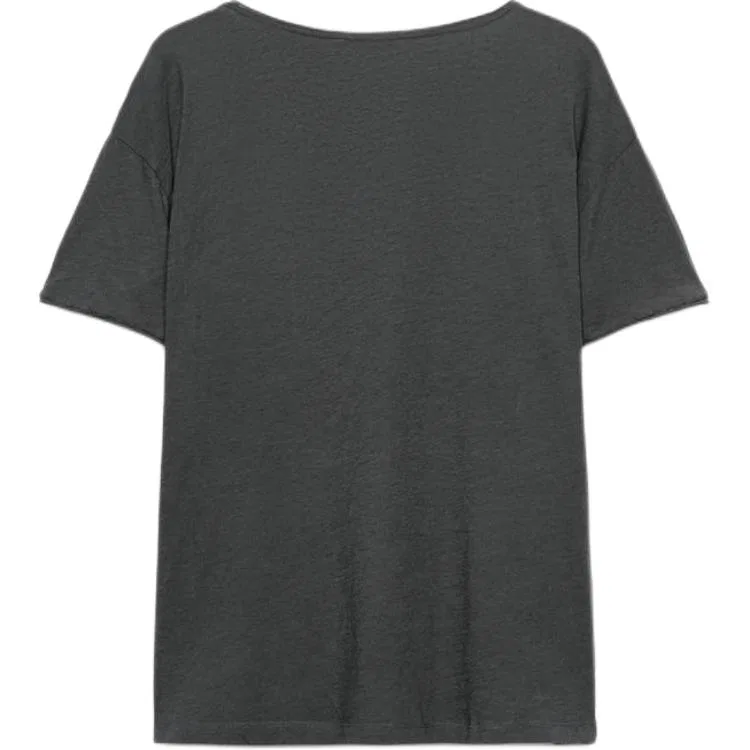 Женская футболка с круглым вырезом Coal Gray ZARA — фото 3